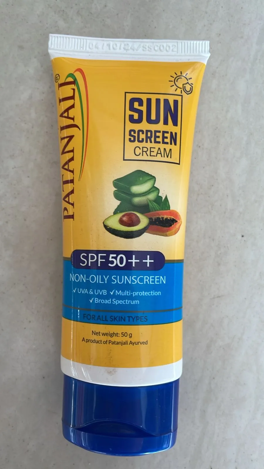 Patanjali Sun Screem 50 Spf 50gm